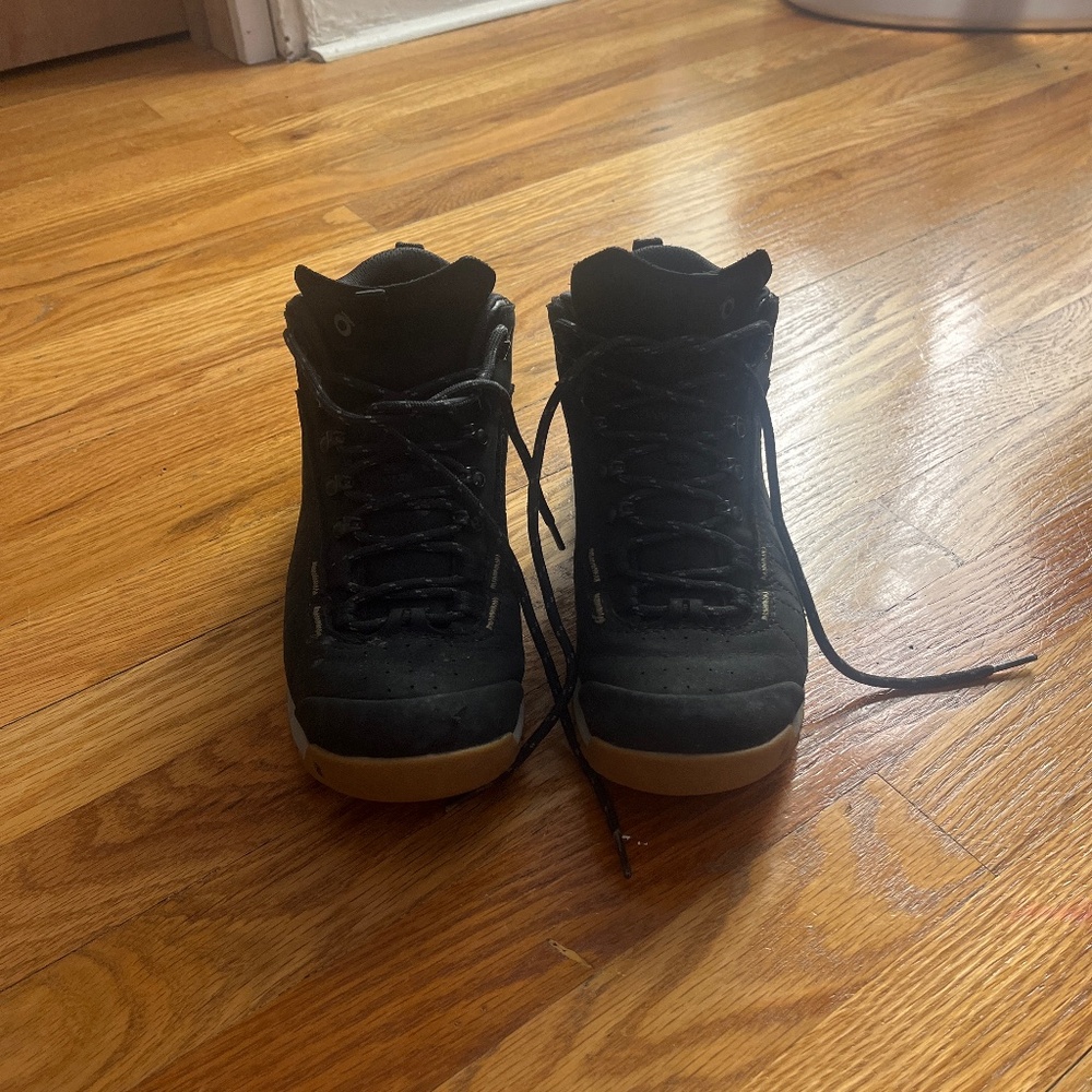 Oboz Bozeman Mid Hiking Boots Womens 7 Black Leather Outdoor B-Dry Trail Ankle